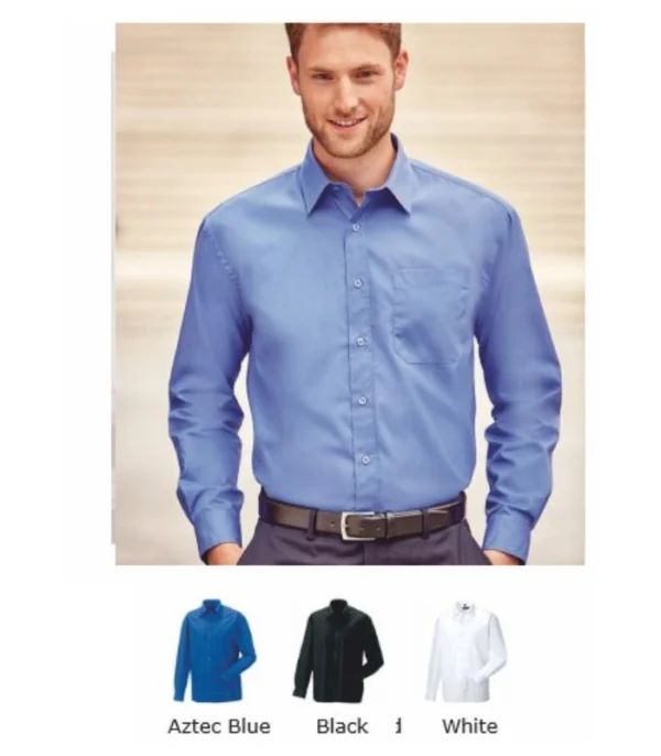 Russell Collection 936M Long Sleeve Easy Care Poplin Shirt